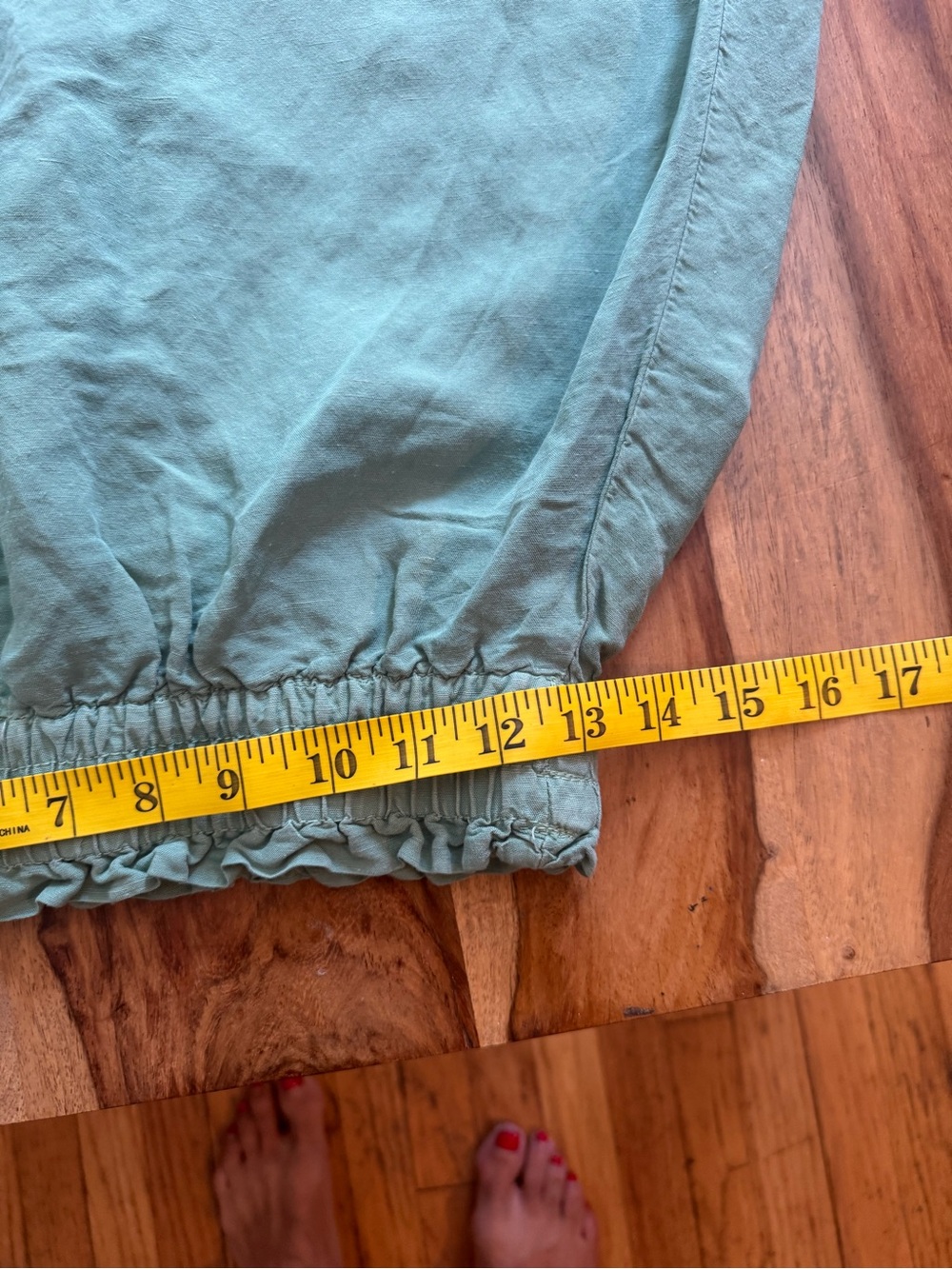 Zara linen green long skirt size XS in like new condition - Picture 8 of 9